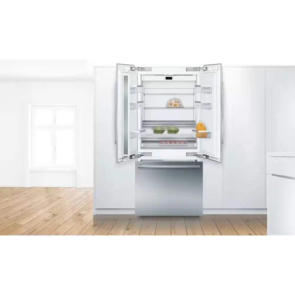 Benchmark Series 36 In. W 19.4 Cu. Ft. Built-In Smart French Door Refrigerator in Stainless Steel, Counter Depth | Fridge.com