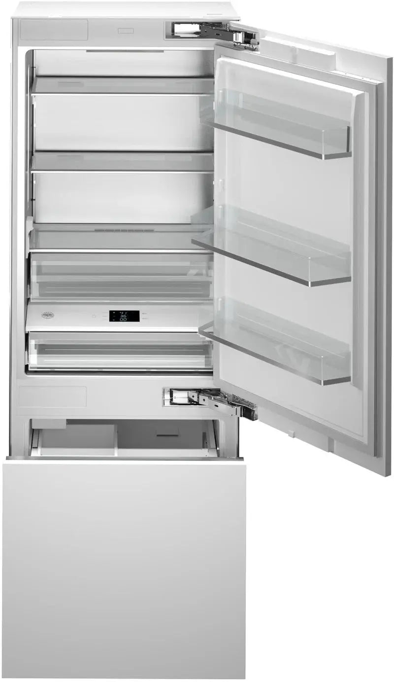 Bertazzoni 30" 16 Cubic Feet Energy Star Smudge-Resistant Built-In Bottom Freezer Refrigerator | Fridge.com