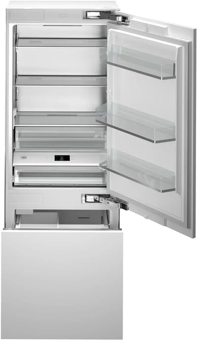 Bertazzoni 30" 16 Cubic Feet Energy Star Smudge-Resistant Built-In Bottom Freezer Refrigerator | Fridge.com