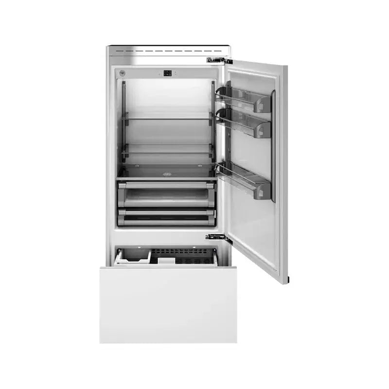 Bertazzoni 36" 19.6 Cubic Feet Smudge-Resistant Bottom Freezer Refrigerator | Fridge.com