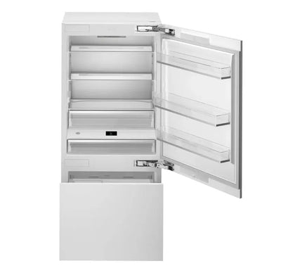 Bertazzoni 48" 19.8 Cubic Feet Energy Star Smudge-Resistant Built-In Bottom Freezer Refrigerator with Internal Water and Ice Dispenser | Fridge.com