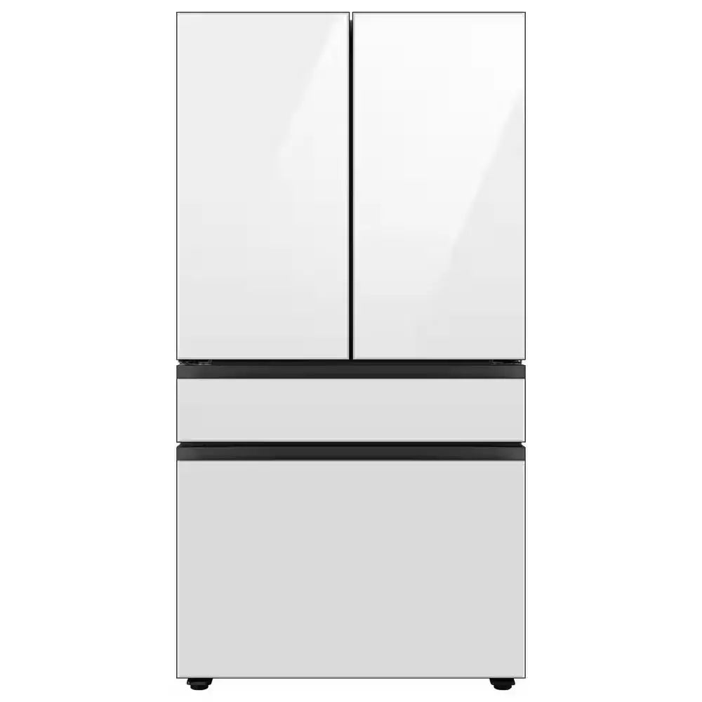 Bespoke 23 Cu. Ft. 4-Door French Door Smart Refrigerator with Beverage Center in White Glass, Counter Depth | Fridge.com