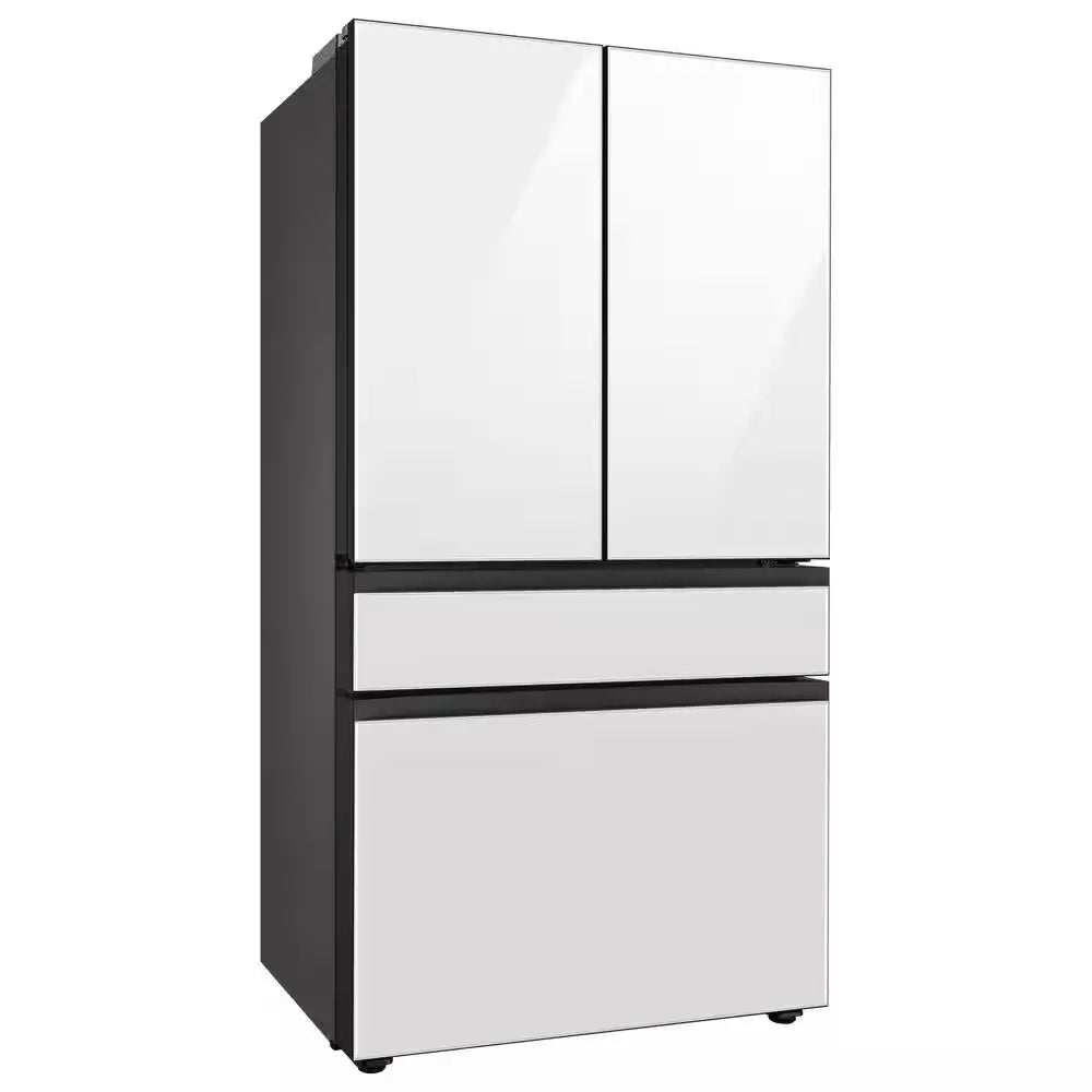 Bespoke 23 Cu. Ft. 4-Door French Door Smart Refrigerator with Beverage Center in White Glass, Counter Depth | Fridge.com