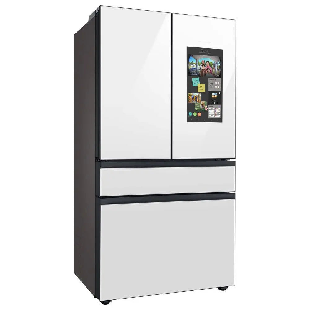 Bespoke 23 Cu. Ft. Customizable 4-Door French Door Smart Refrigerator with White Glass Family Hub Panel, Counter Depth | Fridge.com