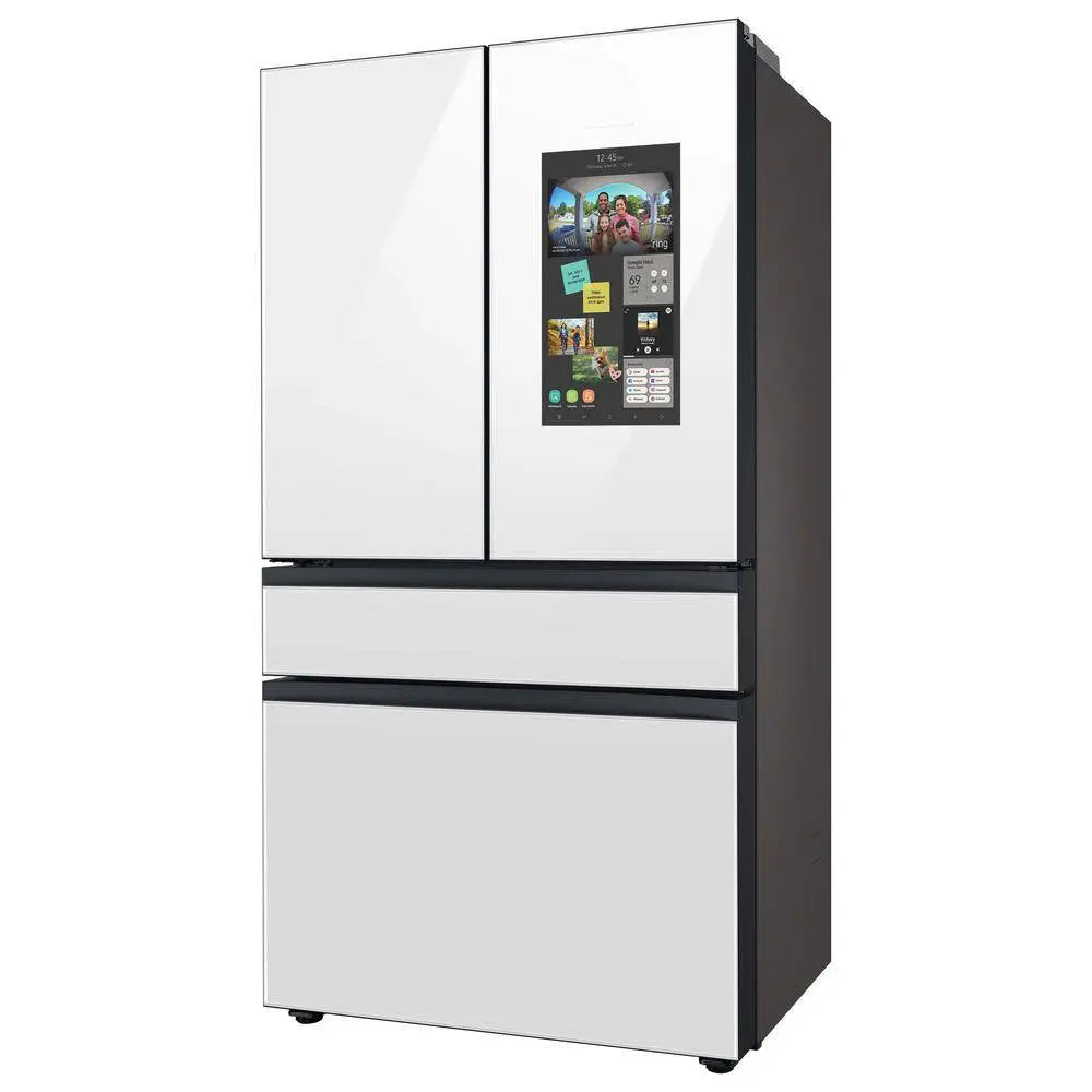 Bespoke 23 Cu. Ft. Customizable 4-Door French Door Smart Refrigerator with White Glass Family Hub Panel, Counter Depth | Fridge.com