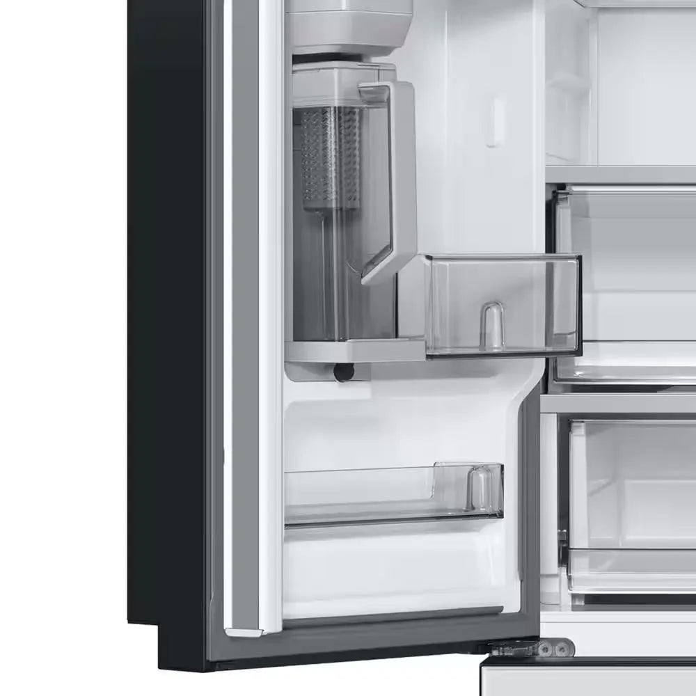 Bespoke 24 Cu. Ft. 3-Door French Door Smart Refrigerator with Autofill Water Pitcher in White Glass, Counter Depth | Fridge.com