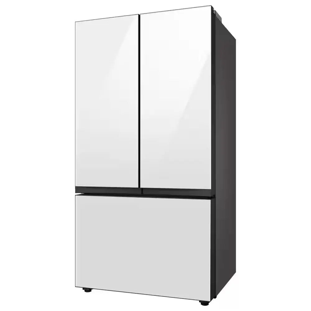 Bespoke 24 Cu. Ft. 3-Door French Door Smart Refrigerator with Autofill Water Pitcher in White Glass, Counter Depth | Fridge.com