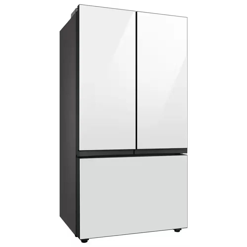 Bespoke 24 Cu. Ft. 3-Door French Door Smart Refrigerator with Beverage Center in White Glass, Counter Depth | Fridge.com