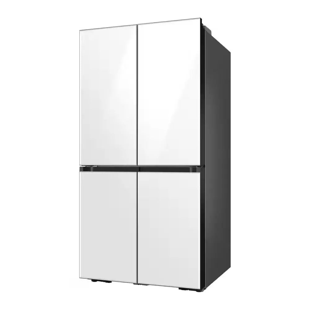 Bespoke 29 Cu. Ft. 4-Door Flex French Door Smart Refrigerator with Beverage Center in White Glass, Standard Depth | Fridge.com