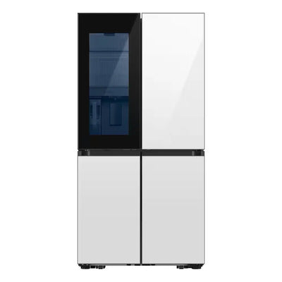 Bespoke 29 Cu. Ft. 4-Door Flex French Door Smart Refrigerator with Beverage Zone, White Glass | Fridge.com