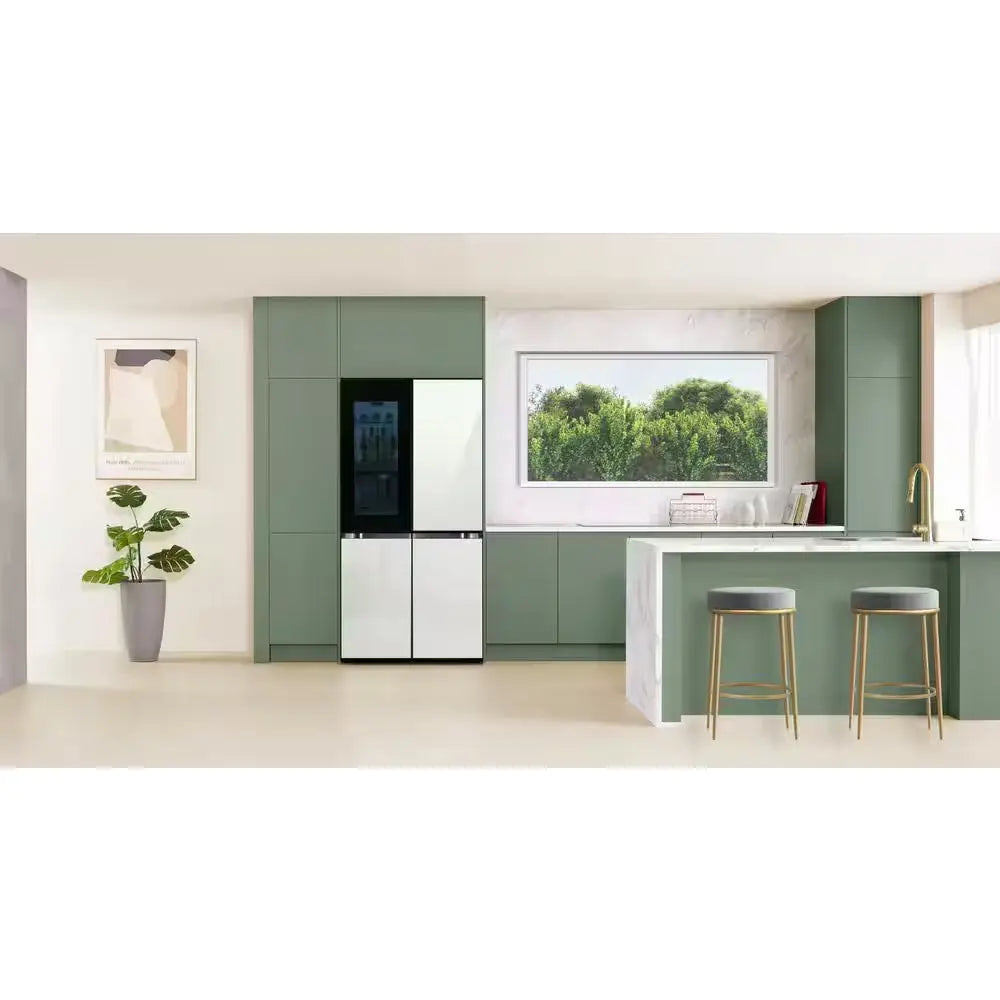 Bespoke 29 Cu. Ft. 4-Door Flex French Door Smart Refrigerator with Beverage Zone, White Glass | Fridge.com