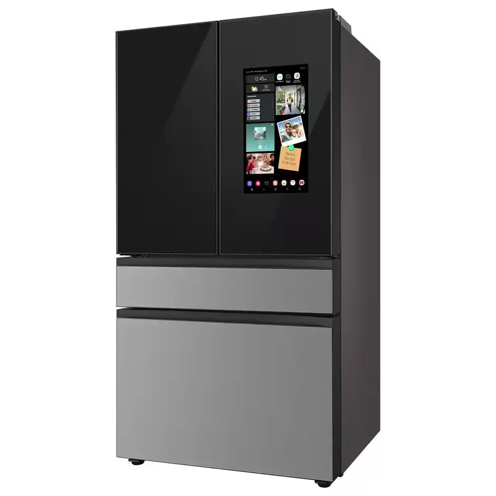 Bespoke 29 Cu. Ft. 4-Door French Door Refrigerator with Family Hub in Charcoal Glass Top | Fridge.com