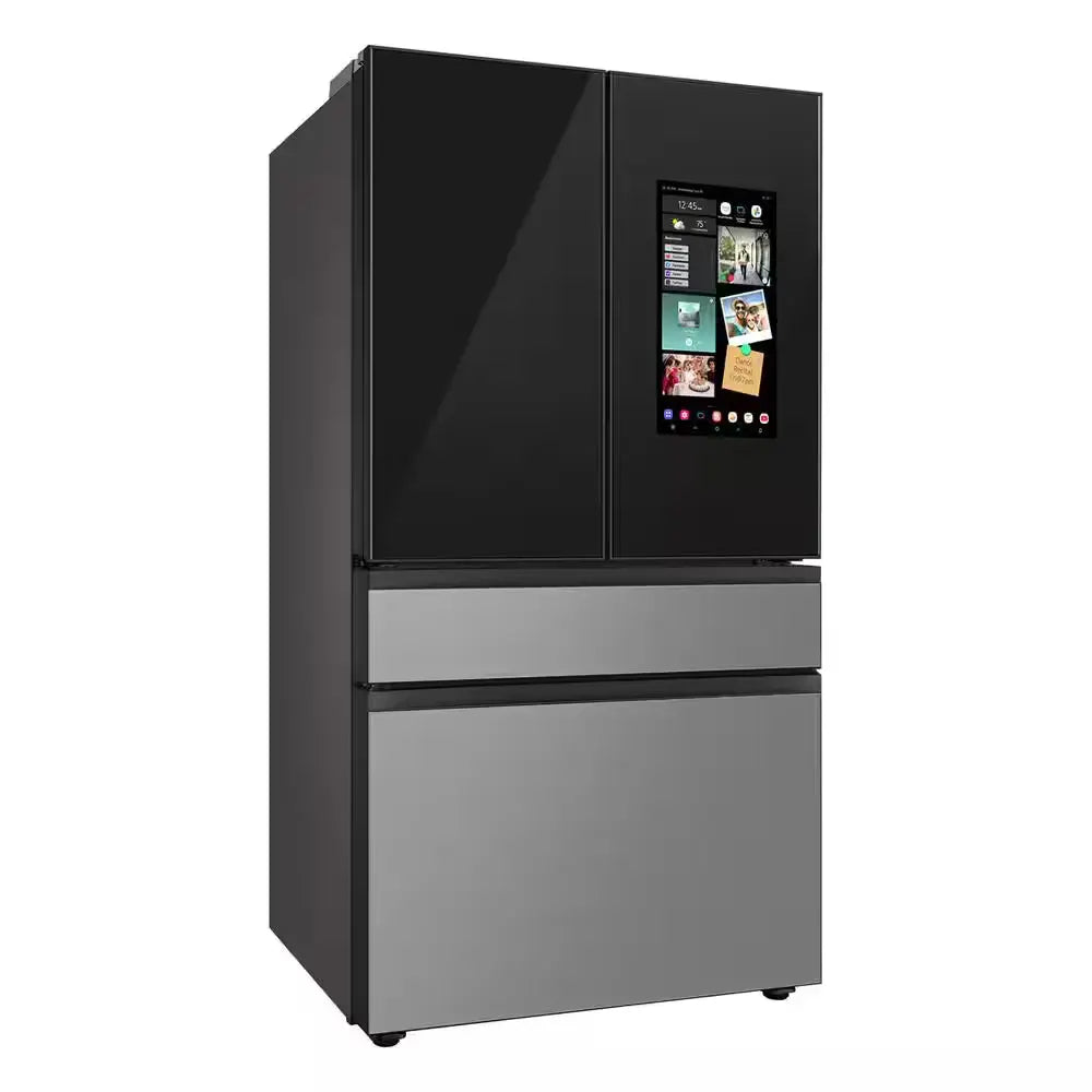 Bespoke 29 Cu. Ft. 4-Door French Door Refrigerator with Family Hub in Charcoal Glass Top | Fridge.com