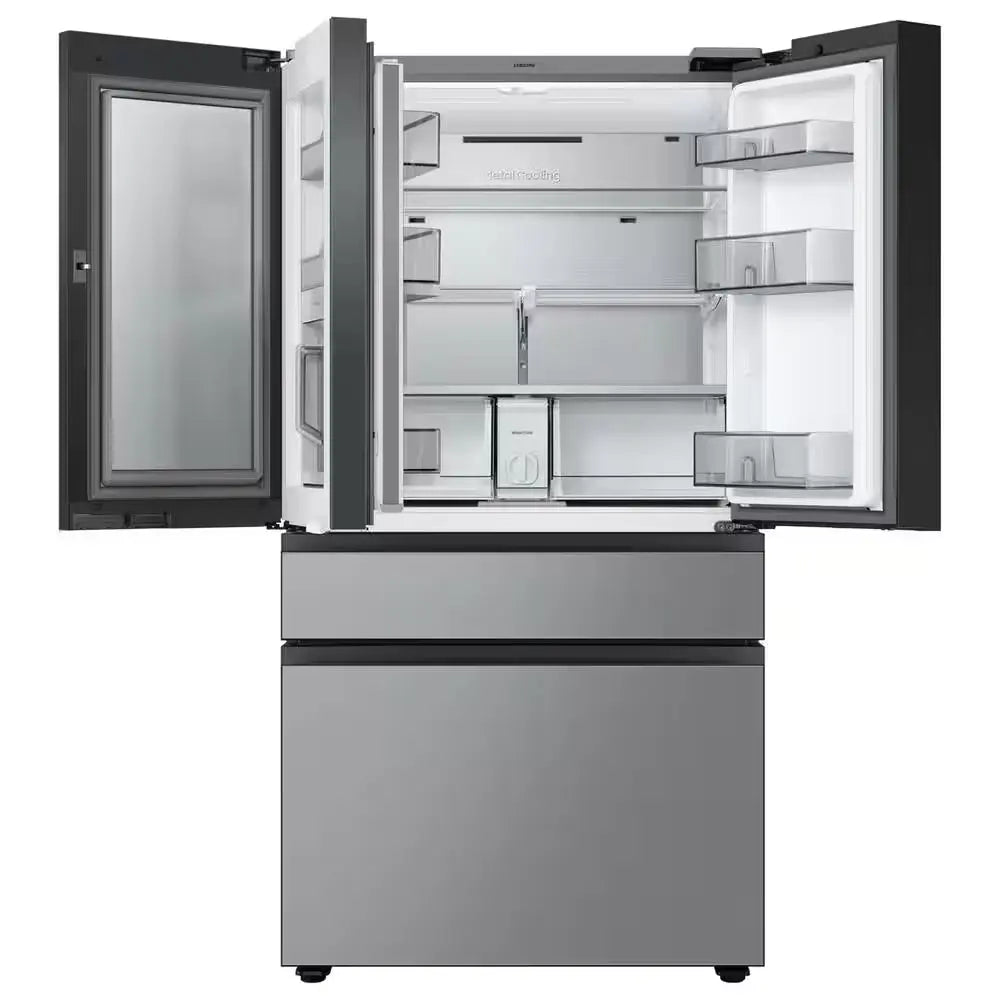 Bespoke 29 Cu. Ft. 4-Door French Door Refrigerator with Family Hub in Charcoal Glass Top | Fridge.com