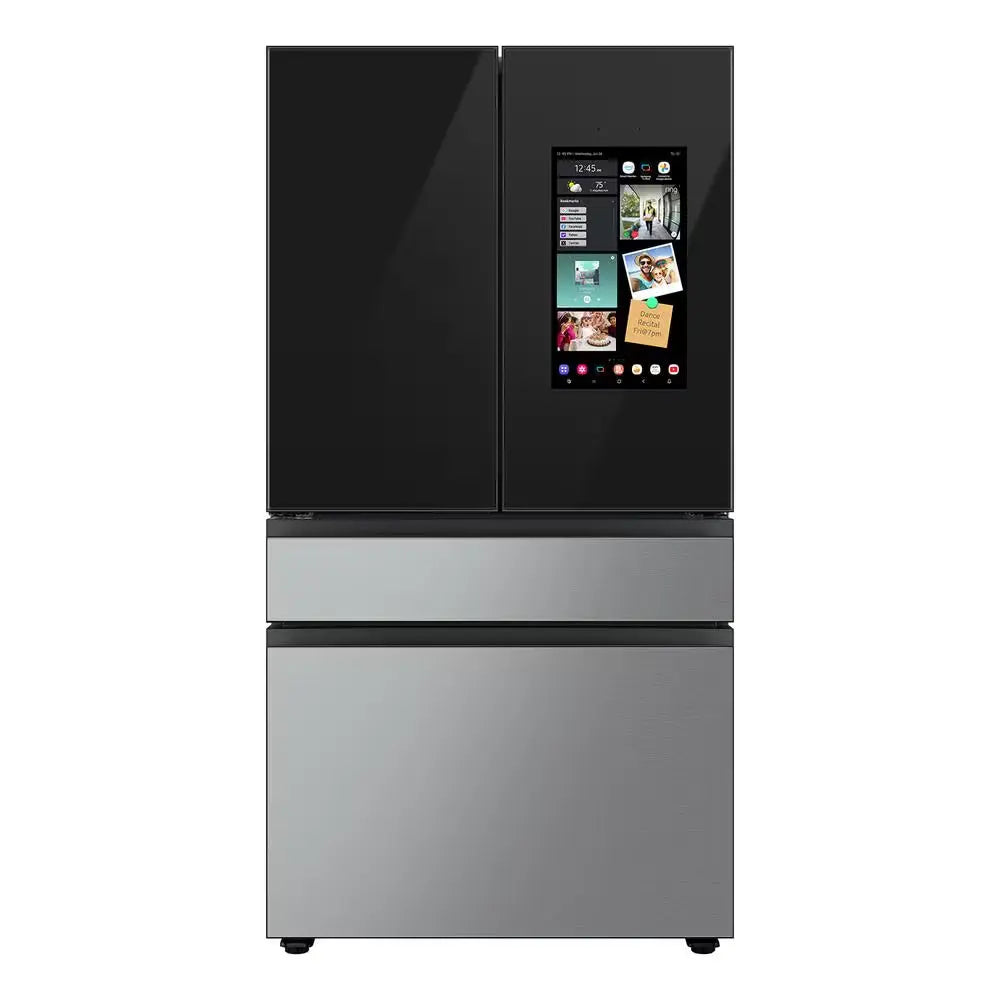 Bespoke 29 Cu. Ft. 4-Door French Door Refrigerator with Family Hub in Charcoal Glass Top | Fridge.com