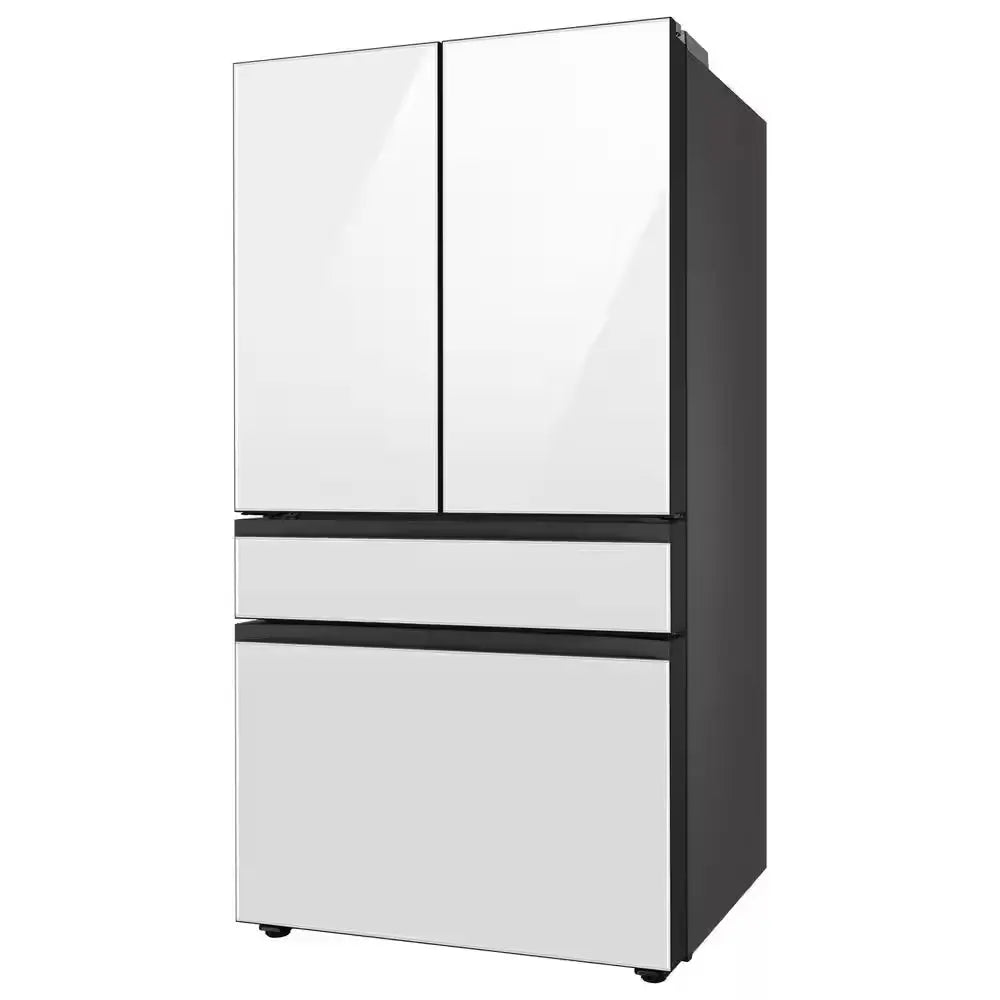 Bespoke 29 Cu. Ft. 4-Door French Door Smart Refrigerator with Beverage Center in White Glass, Standard Depth | Fridge.com