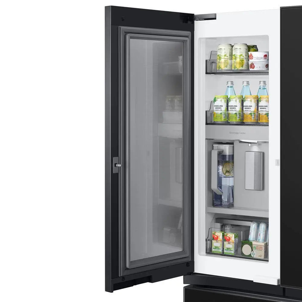 Bespoke 30 Cu Ft Customizable 3-Door French Door Smart Refrigerator with Charcoal Glass Family Hub Panel, Standard Depth | Fridge.com