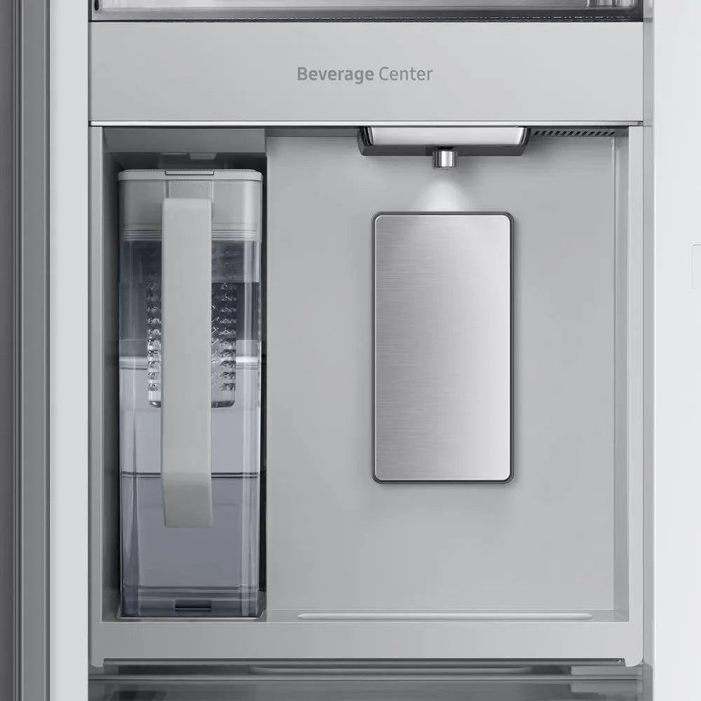 Bespoke 30 Cu Ft Customizable 3-Door French Door Smart Refrigerator with Charcoal Glass Family Hub Panel, Standard Depth | Fridge.com