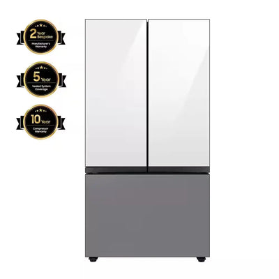 Bespoke 30 Cu. Ft. Customizable 3-Door French Door Smart Refrigerator, Standard Depth | Fridge.com