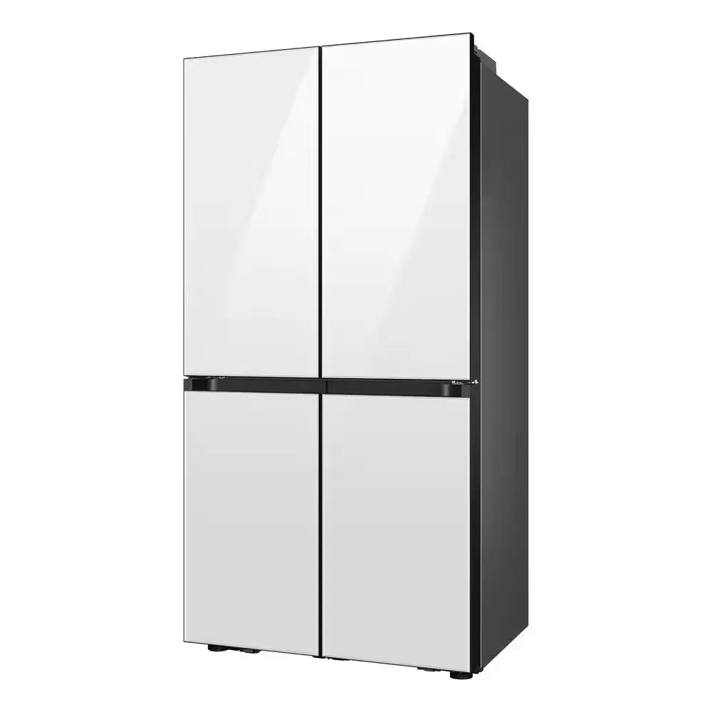 Bespoke 4-Door Flex with Beverage Center in White Glass | Fridge.com