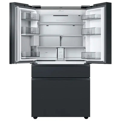 Bespoke 4-Door French Door Refrigerator (23 Cu. Ft.)  with Top Left and Family Hub Panel - Middle and Bottom Panels | Fridge.com