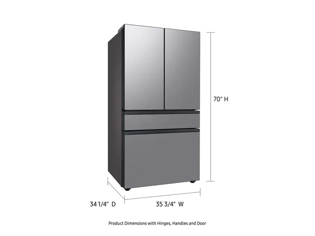 Bespoke 4-Door French Door Refrigerator (29 Cu. Ft.) with Beverage Center™ - Middle and Bottom Panels | Fridge.com