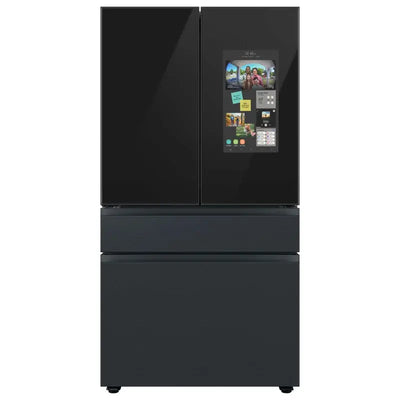 Bespoke 4-Door French Door Refrigerator (29 Cu. Ft.) with Top Left and Family Hub Panel - Middle and Bottom Door Panels | Fridge.com