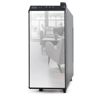 Black+Decker 12 Bottle Wine Cellar, Thermoelectric with LED Display and Mirror Door | Fridge.com