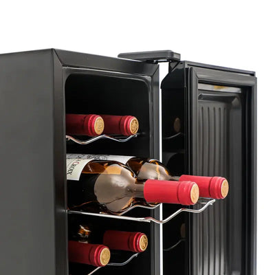 Black+Decker 12 Bottle Wine Cellar, Thermoelectric with LED Display and Mirror Door | Fridge.com