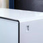 Bluetooth Coffee Table Fridge 27 In. 25 Cu. Ft. Retro Mini Refrigerator in White Tempered Glass Table Top, Back Storage | Fridge.com