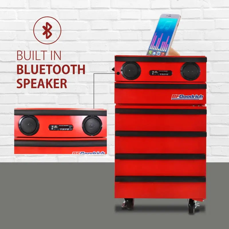 Bfgoodrich Tool Chest Fridge W/ Bluetooth Speaker 1.8 Cu Ft (50L) Red | Fridge.com