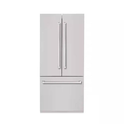 Bold 36 In. 19.5 Cu. Ft. Counter-Depth Built-In Bottom Mount Refrigerator with Stainless Steel with Chrome Trim | Fridge.com