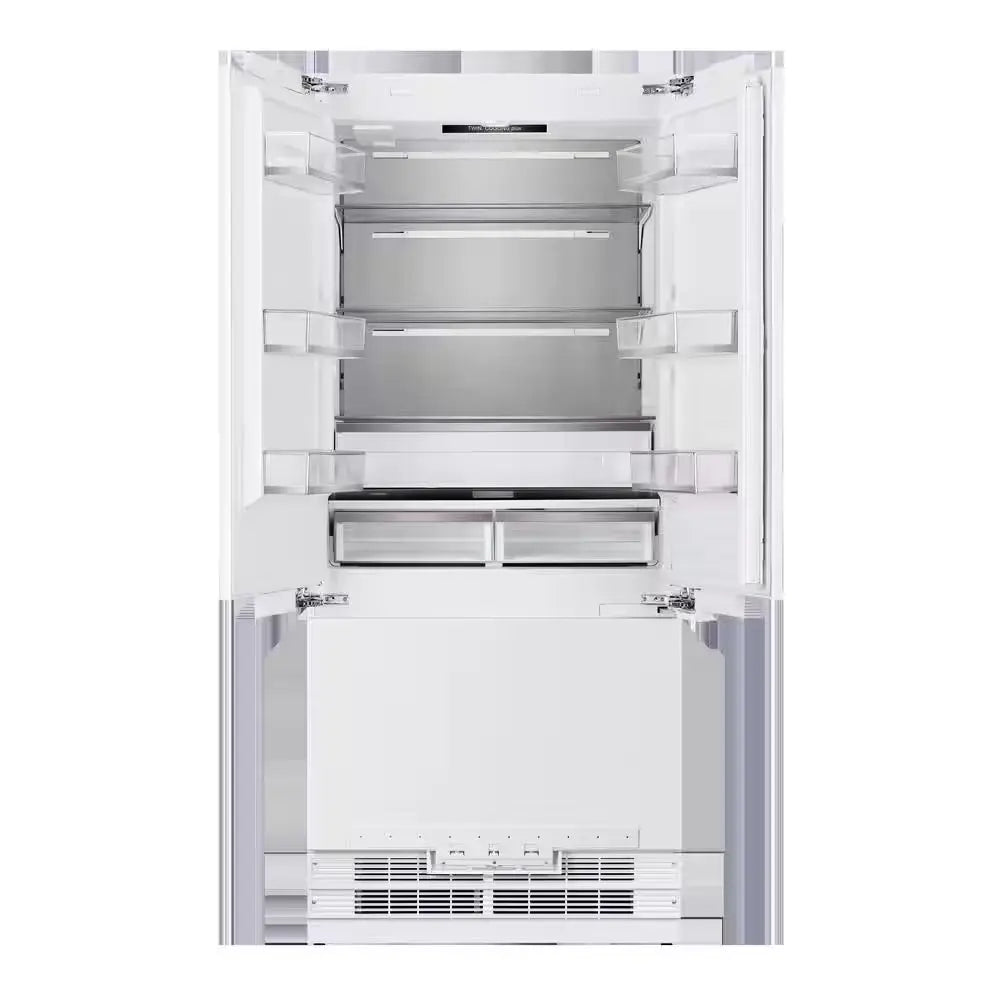 Bold 36 In. 19.5 Cu. Ft. Counter-Depth Built-In Bottom Mount Refrigerator with Stainless Steel with Chrome Trim | Fridge.com