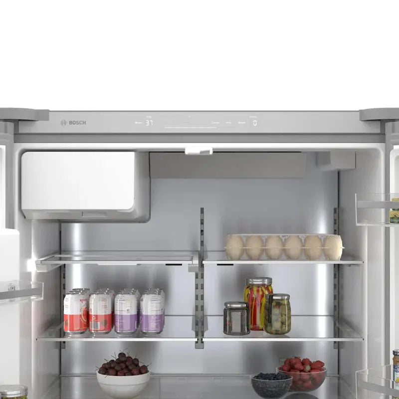 Bosch - 500 Series 36-Inch Smart French Door Standard-Depth Refrigerator with Quickicepro, Anti-Fingerprint, External Water & Ice, Home Connect | Fridge.com