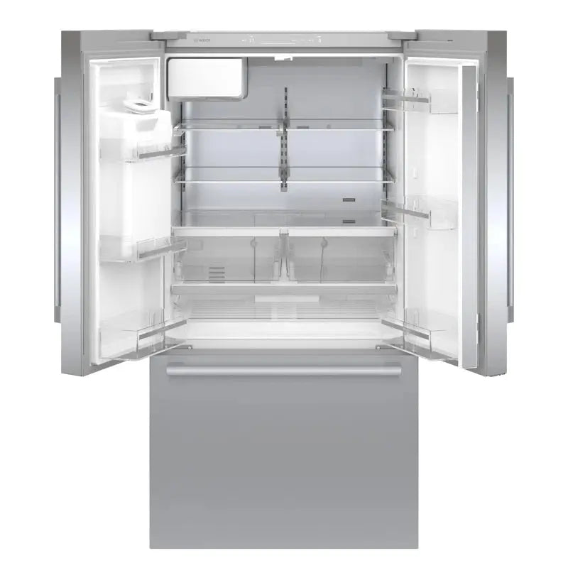 Bosch - 500 Series 36-Inch Smart French Door Standard-Depth Refrigerator with Quickicepro, Anti-Fingerprint, External Water & Ice, Home Connect | Fridge.com