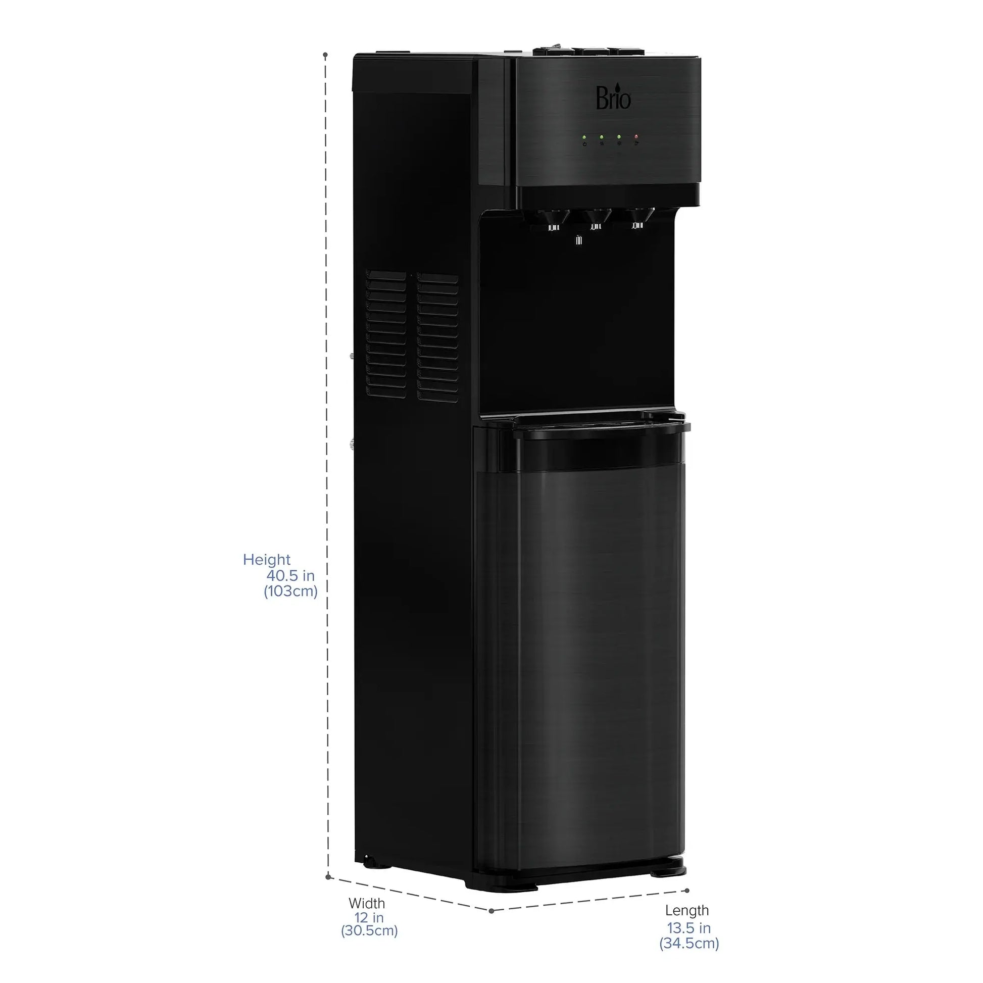 Brio 500 Series 2-Stage Filtration Water Dispenser Tri-Temp Digital, Connects to Your Water Line, Height 41.05" | Fridge.com