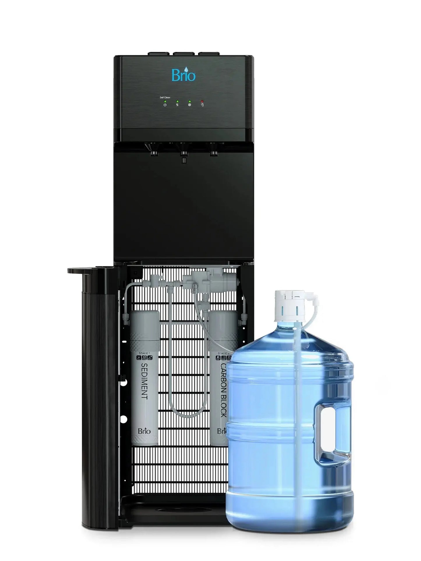 Brio 520 Series Self-Cleaning Bottom Loading No-Line Tri-Temperature 2 Stage Filtration Capacity Water Cooler Dispenser | Fridge.com