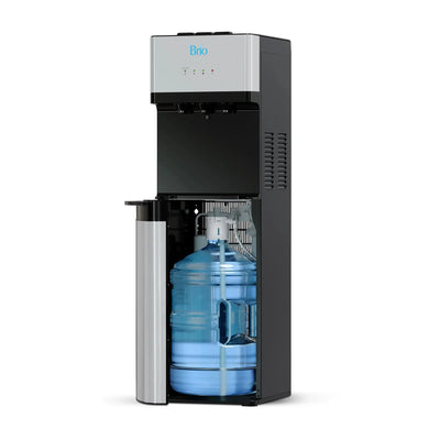 Brio 520 Series Self-Cleaning Bottom Loading No-Line Tri-Temperature Ranging from 176-198 Degrees Hot, 37-59 Degrees Cold and Room Temperature 2 Stage Filtration Capacity Water Cooler Dispenser | Fridge.com