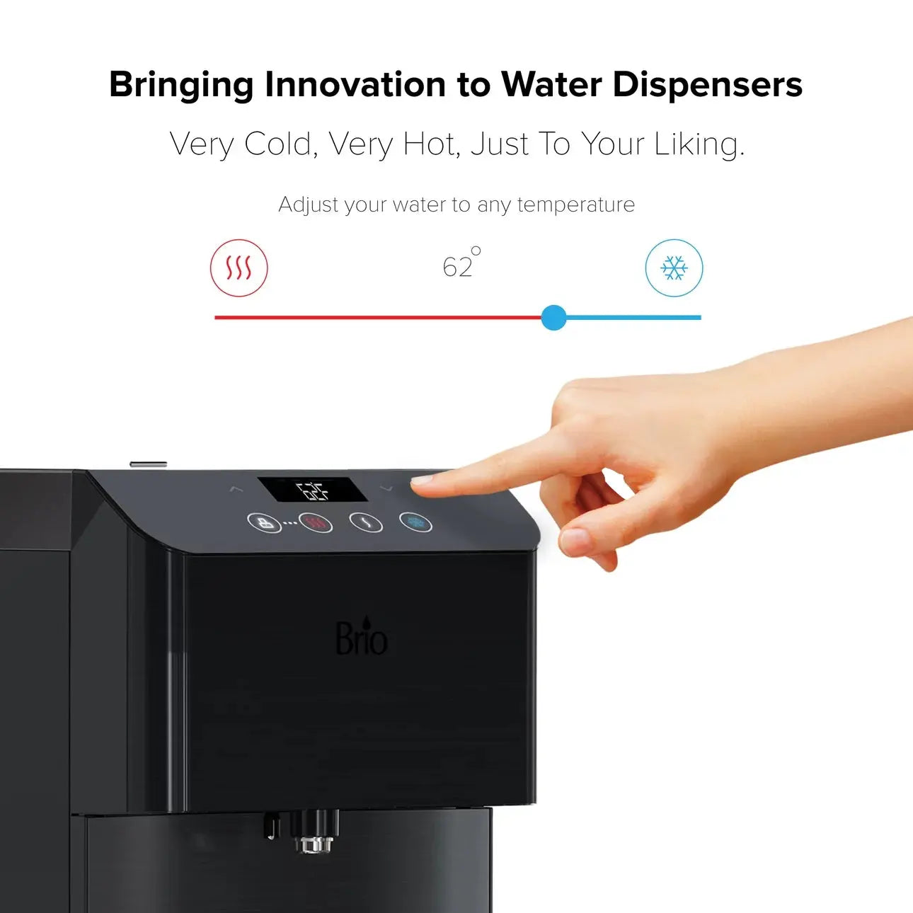 Brio 700 Series Countertop Digital 3-Stage Water Cooler Dispenser, Connects to Your Water Line, Height 19.3" | Fridge.com