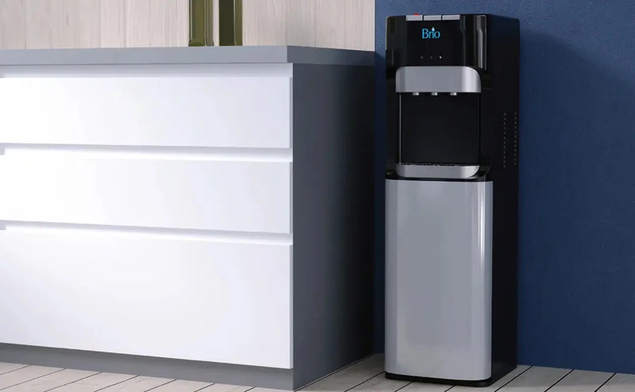 Brio Black Free Standing Bottleless Electric Filtered Water Dispenser | Fridge.com