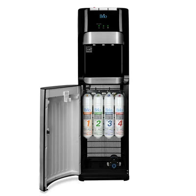 Brio Black Free Standing Bottleless Electric Filtered Water Dispenser | Fridge.com