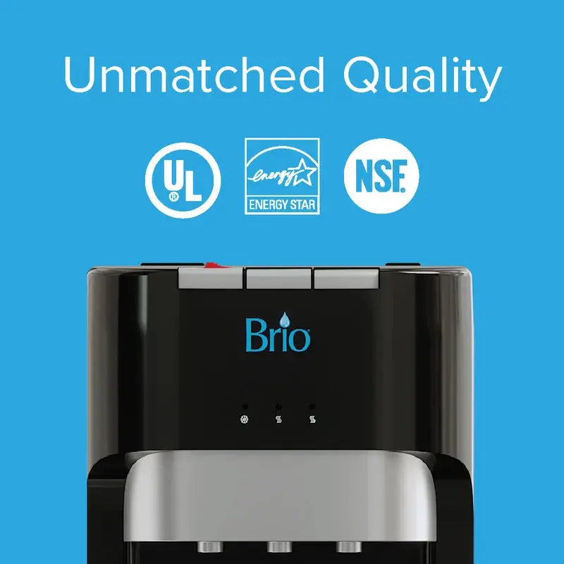 Brio Black Free Standing Bottleless Electric Filtered Water Dispenser | Fridge.com