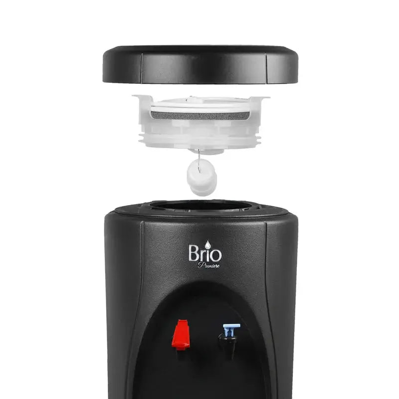 Brio Black Free Standing Top Loading Electric Water Dispenser | Fridge.com