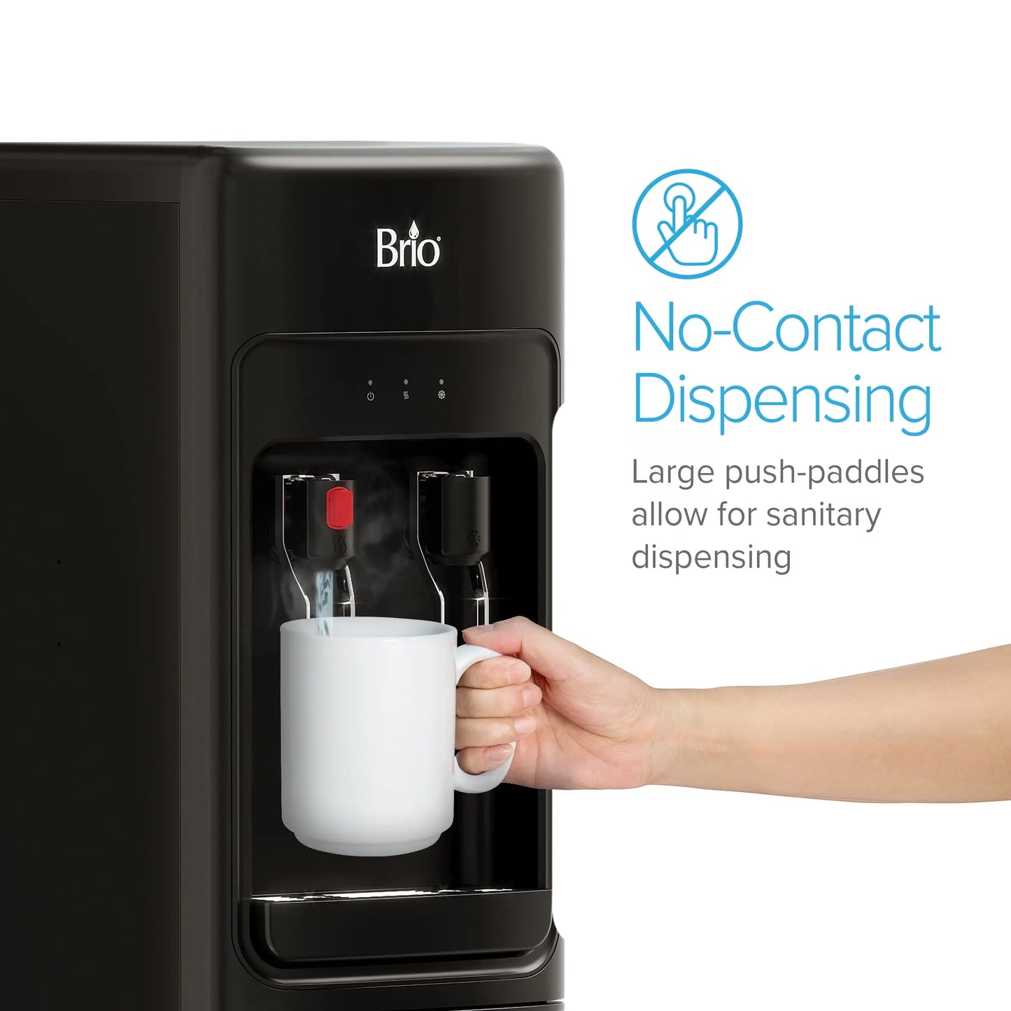 Brio Bottleless 2-Stage Filtration Water Dispenser, Tri-Temp, Connects to Your Water Line, Height 42" | Fridge.com