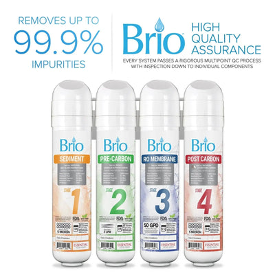 Brio Bottleless 4-Stage Filtration Water Dispenser Tri-Temperature Water Cooler Dispenser, Connect Directly to Your Water Line | Fridge.com