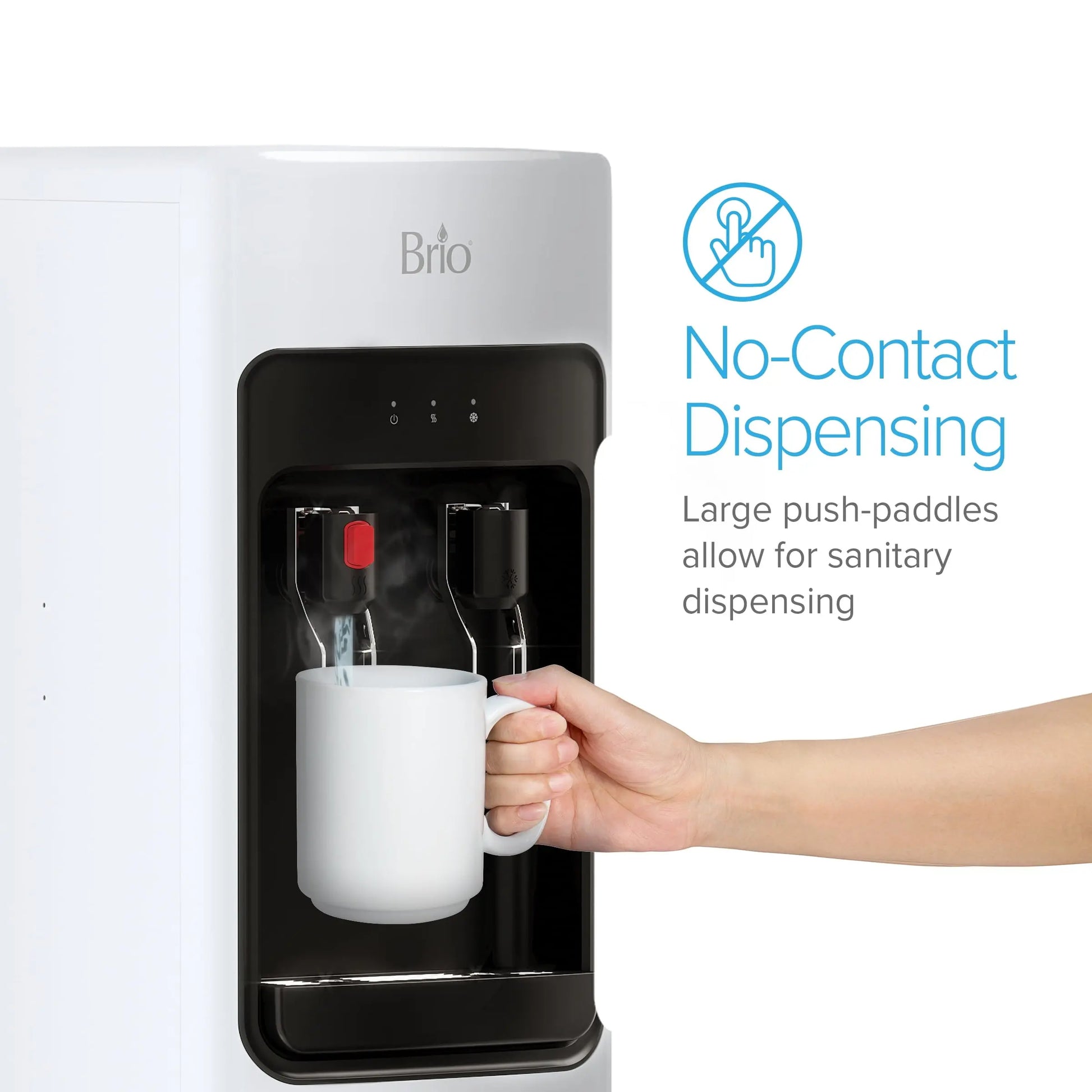 Brio Bottleless Water Dispenser CLPOU320WSLUV2P 2-Stage Filtration, Self-Cleaning, Actual Height 41" | Fridge.com