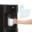 Brio Bottleless Water Dispenser with 3-Stage Filtration, Self-Cleaning, Paddle Dispensing, Hot & Cold, LED Indicator Lights, Black | Fridge.com