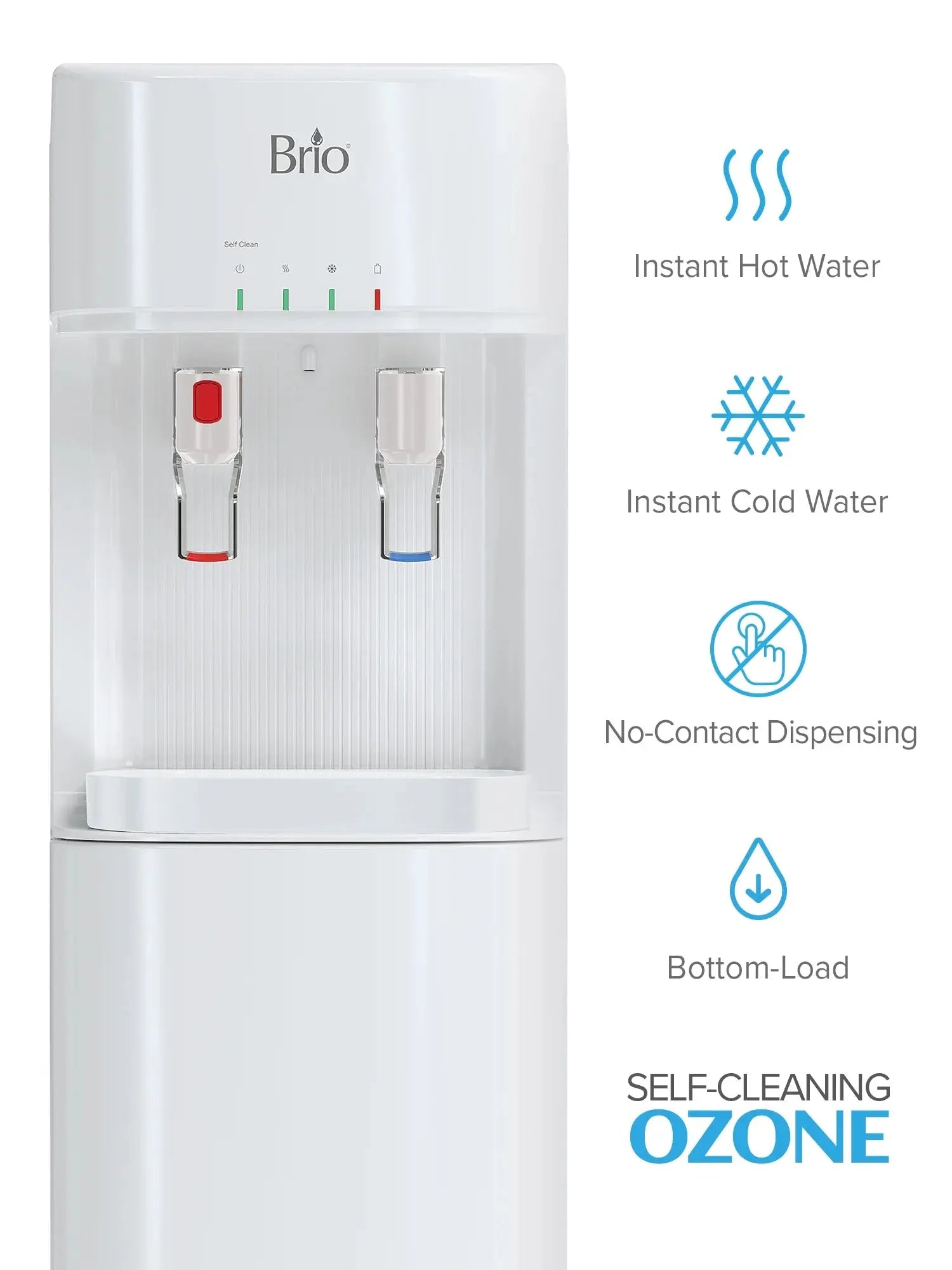 Brio Bottom Load Water Cooler Dispenser for 5 Gallon Bottles – Paddle Dispensing, CLBL320WSCP | Fridge.com