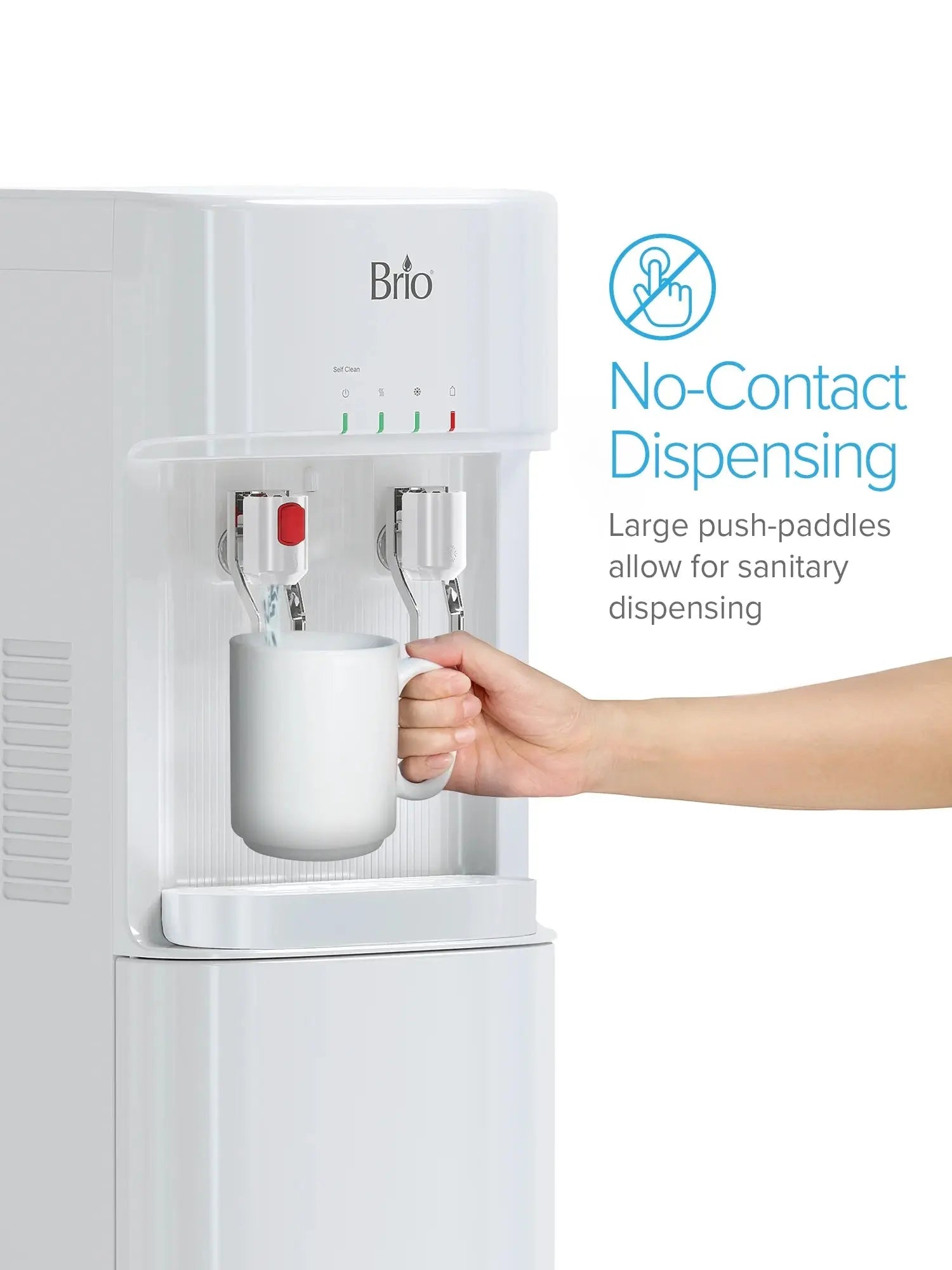 Brio Bottom Load Water Cooler Dispenser for 5 Gallon Bottles – Paddle Dispensing, CLBL320WSCP | Fridge.com