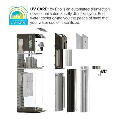 Brio Stainless Steel Free Standing Bottleless Electric Filtered Water Dispenser | Fridge.com